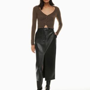 ARITZIA WILFRED VEGAN LEATHER SONG SKIRT SIZE 4